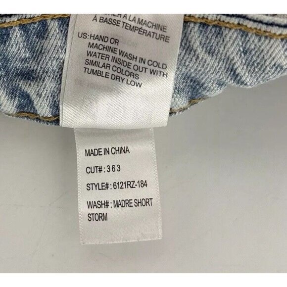 Articles Of Society Storm Wash Distressed Madre Shorts Size 28 Boho Festival - Picture 6 of 10